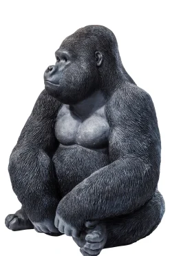 Deko Figur Monkey Gorilla Side XL Schwarz 76cm