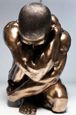Deko Figur Nude Man Hug Bronze 54cm