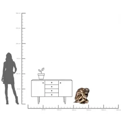 Deko Figur Nude Man Hug Bronze 54cm