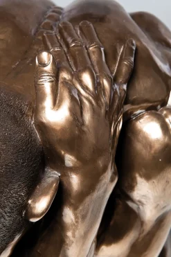 Deko Figur Nude Man Hug Bronze 54cm