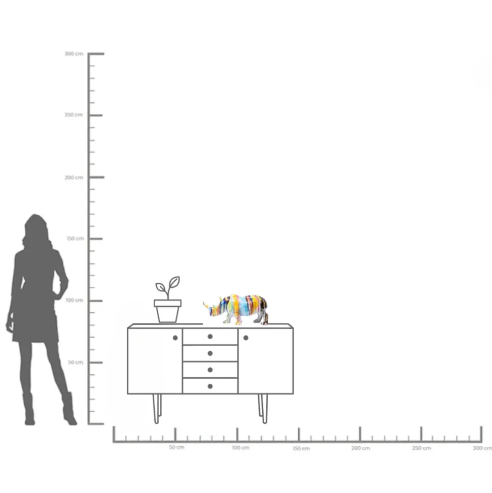 Deko Figur Rhino Colore 26cm