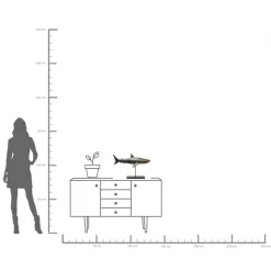 Deko Figur Shark Base 59cm