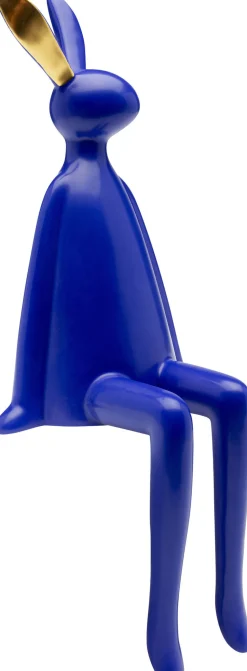 Deko Figur Sitting Rabbit Blau 35cm