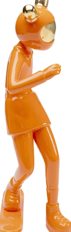 Deko Figur Skating Astronaut Orange 33cm