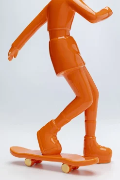 Deko Figur Skating Astronaut Orange 33cm