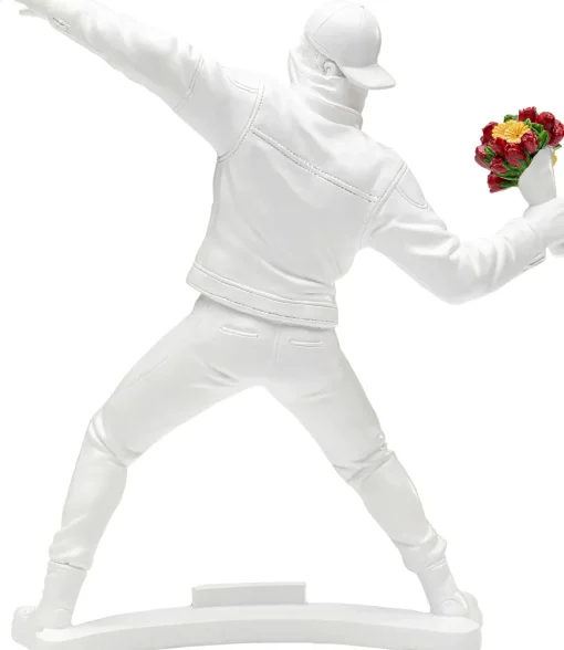 Deko Figur Street Art Bouquet Weiß 27cm