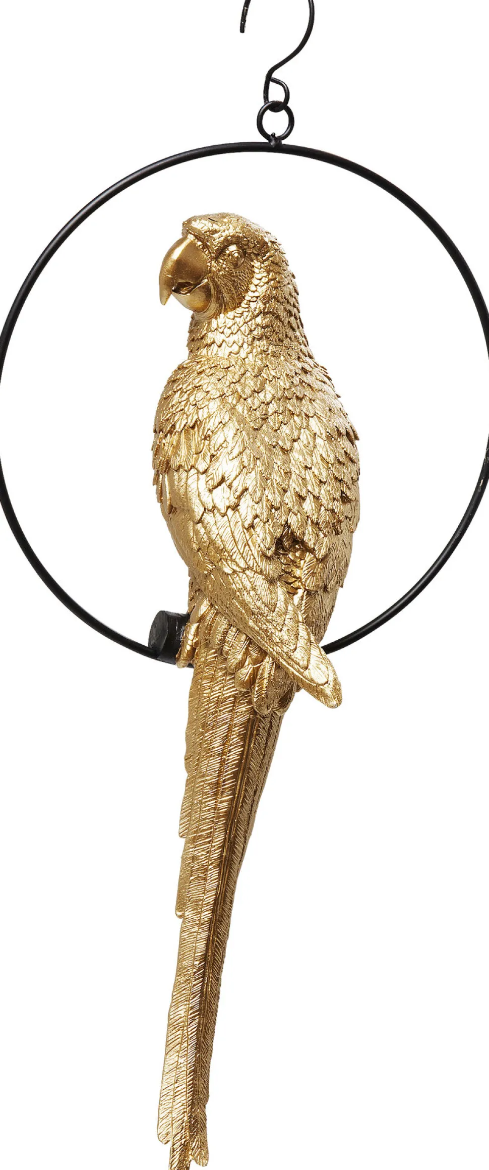 Deko Figur Swinging Parrot Gold