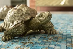 Deko Figur Turtle Gold Klein