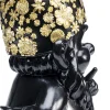 Deko Figur Zwerg Standing Schwarz Gold 46cm