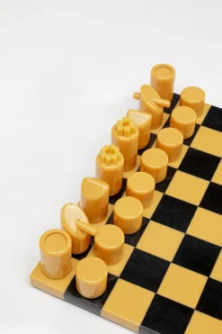 Deko Objekt Chess Focus Senf 26x26cm