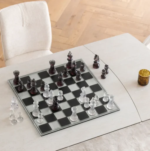 Deko Objekt Chess Transparent 60x60cm