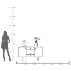 Deko Objekt Plane Tripod 54cm