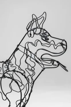 Deko Objekt Wire Attack Dog 36cm