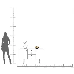 Deko Schale Flower Bloom Schwarz Gold Ø25cm