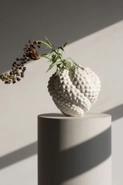 Deko Vase Anemone Weiß 37cm