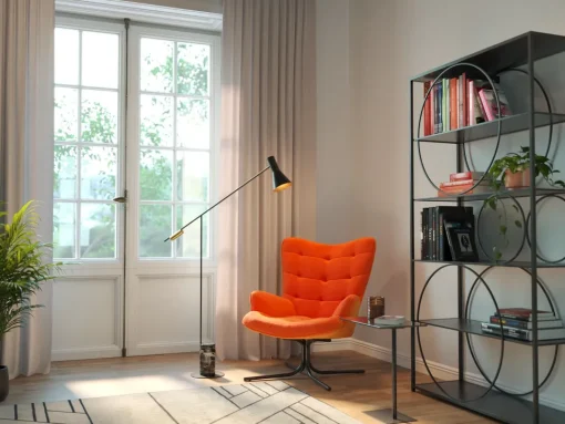 Drehsessel Oscar Velvet Orange