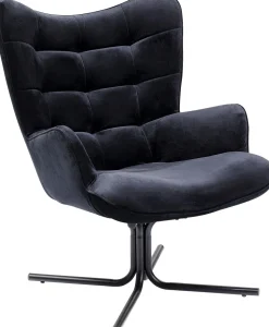 Drehsessel Oscar Velvet Schwarz