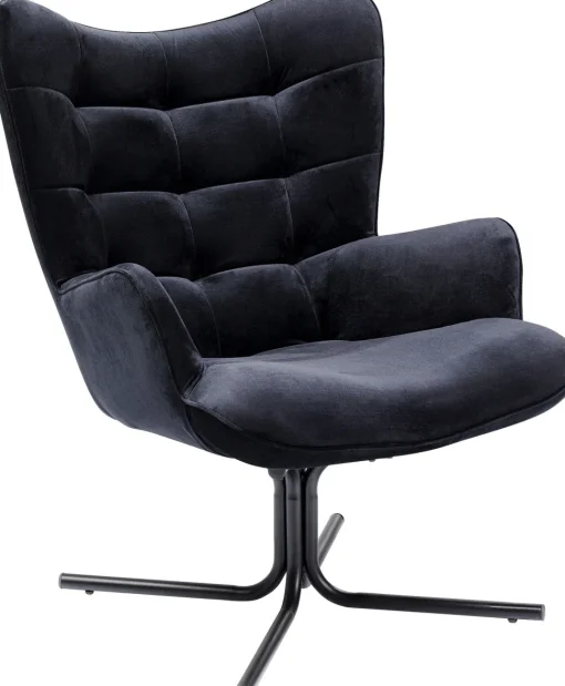 Drehsessel Oscar Velvet Schwarz