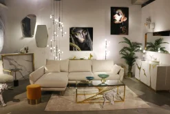 Ecksofa Amalfi Links Creme 275cm