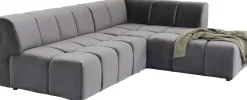 Ecksofa Belami Velvet Grau Rechts