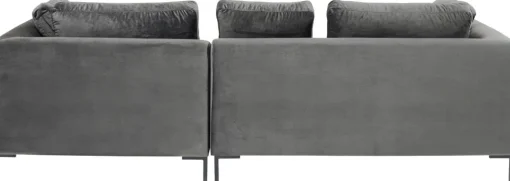 Ecksofa Gianni Velvet Grau 270x167cm Rechts