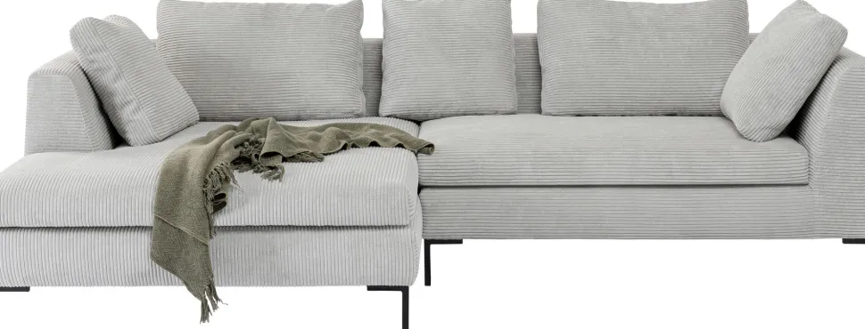 Ecksofa Gianni Cord Grau Links