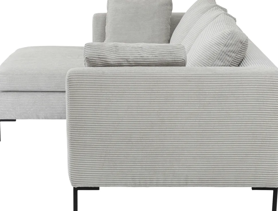 Ecksofa Gianni Cord Grau Links