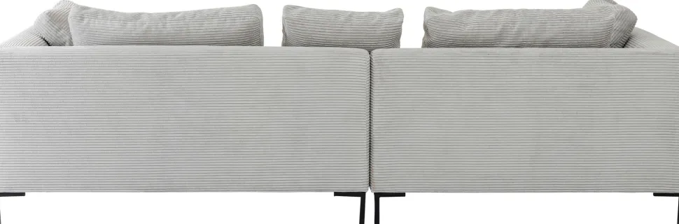 Ecksofa Gianni Cord Grau Links