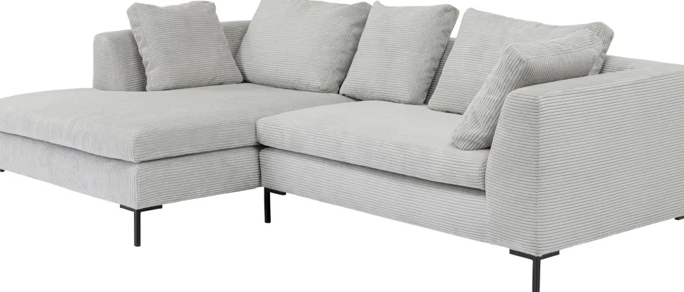 Ecksofa Gianni Cord Grau Links