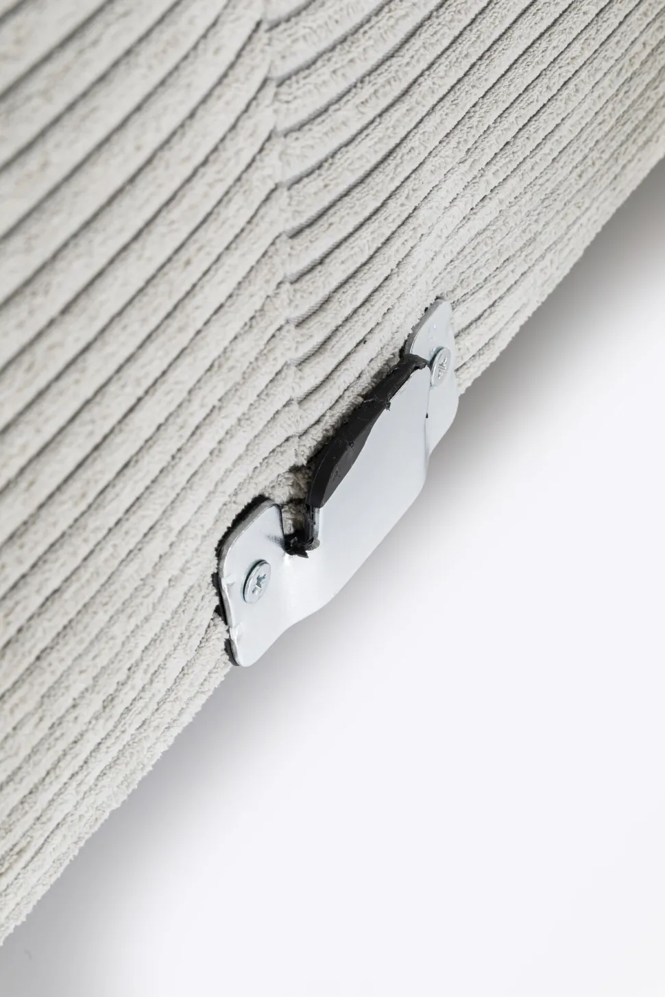 Ecksofa Gianni Cord Grau Rechts