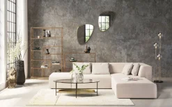 Ecksofa Infinity Ottomane Creme Rechts