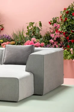 Ecksofa Infinity Ottomane Grau Rechts