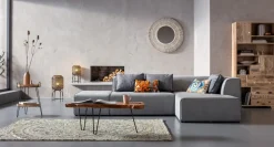 Ecksofa Infinity Ottomane Grau Rechts