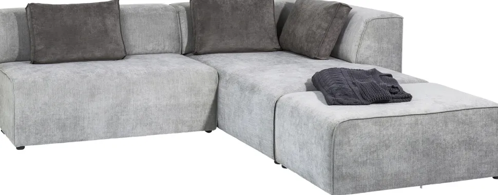 Ecksofa Infinity Ottomane Grau Rechts