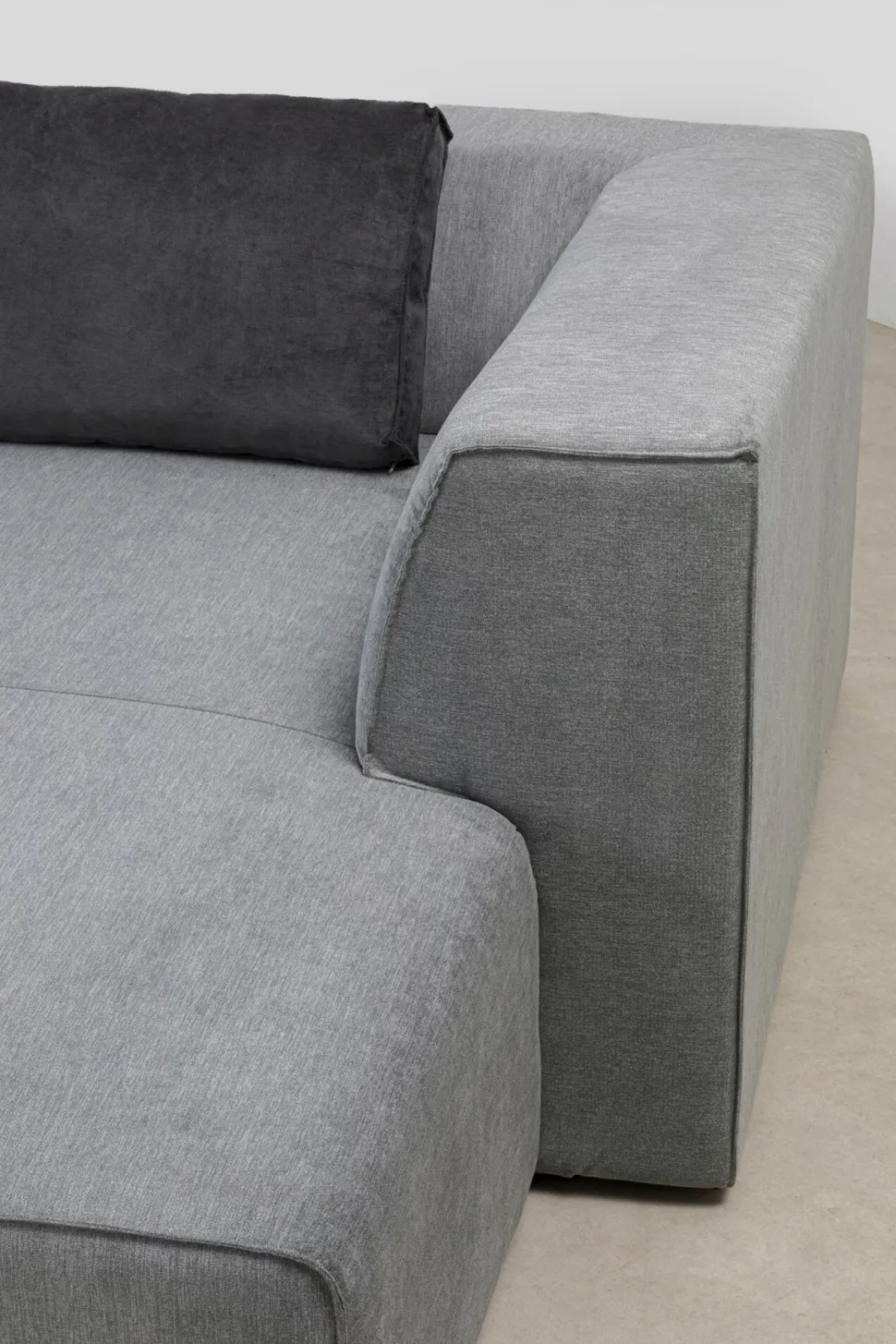 Ecksofa Infinity Ottomane Grau Rechts
