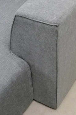 Ecksofa Infinity Ottomane Grau Rechts