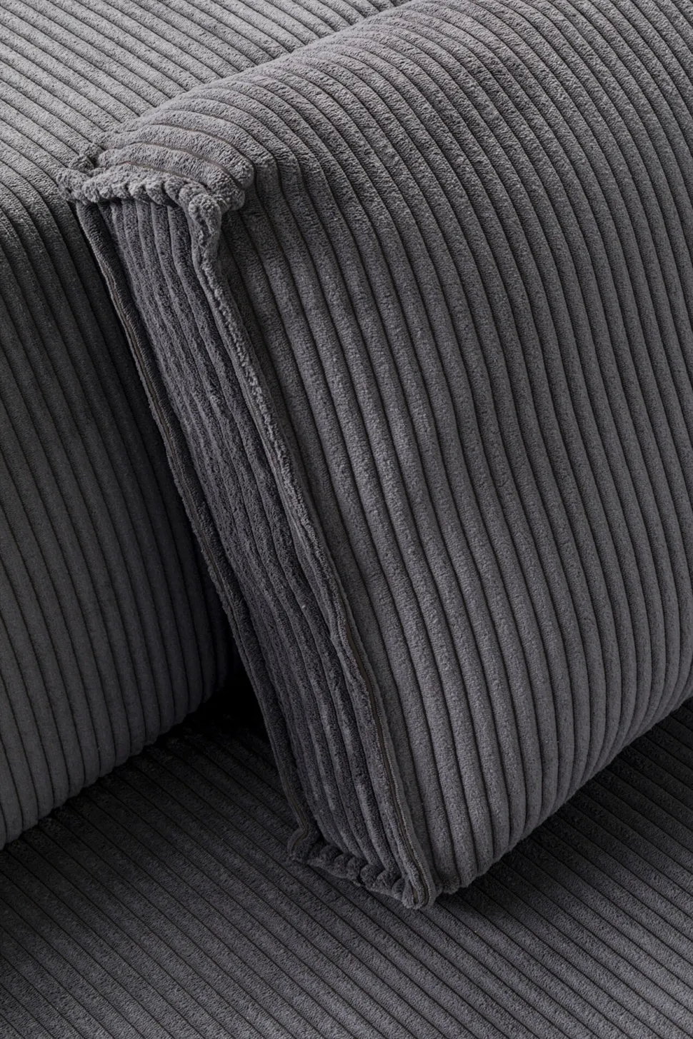 Ecksofa Infinity Ottomane Cord Grau Links