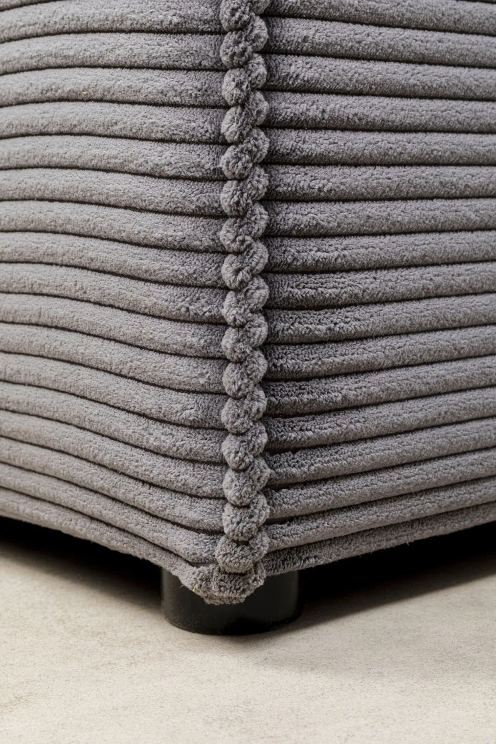 Ecksofa Infinity Ottomane Cord Grau Links