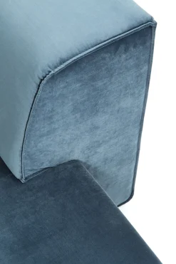 Ecksofa Infinity Velvet Ocean Rechts