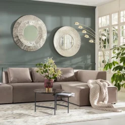 Ecksofa Infinity Velvet Taupe Rechts