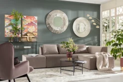 Ecksofa Infinity Velvet Taupe Rechts