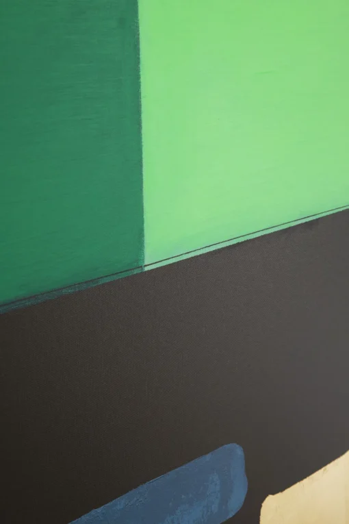 Gerahmtes Bild Abstract Shapes Grün 73x143cm