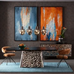 Gerahmtes Bild Artistas Blau 120x180cm