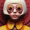 Gerahmtes Bild LED Fancy Blonde Lady 120x80cm