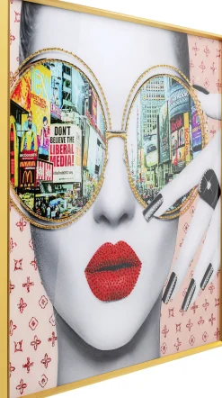 Gerahmtes Bild Times Square View 80x80cm