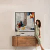 Gerahmtes Bild Visione Obliquo 100x100cm
