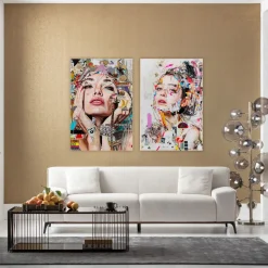 Glasbild Artsy Portrait Front 80x120cm