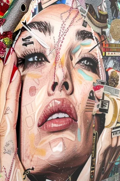 Glasbild Artsy Portrait Front 80x120cm