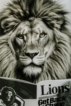 Glasbild Bath Lion 60x80cm