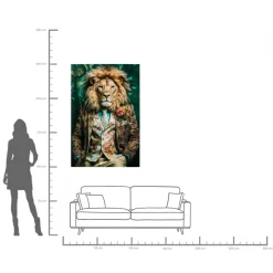 Glasbild Mister Lion 150x100cm